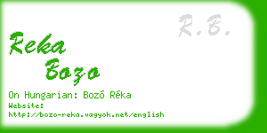 reka bozo business card