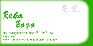 reka bozo business card